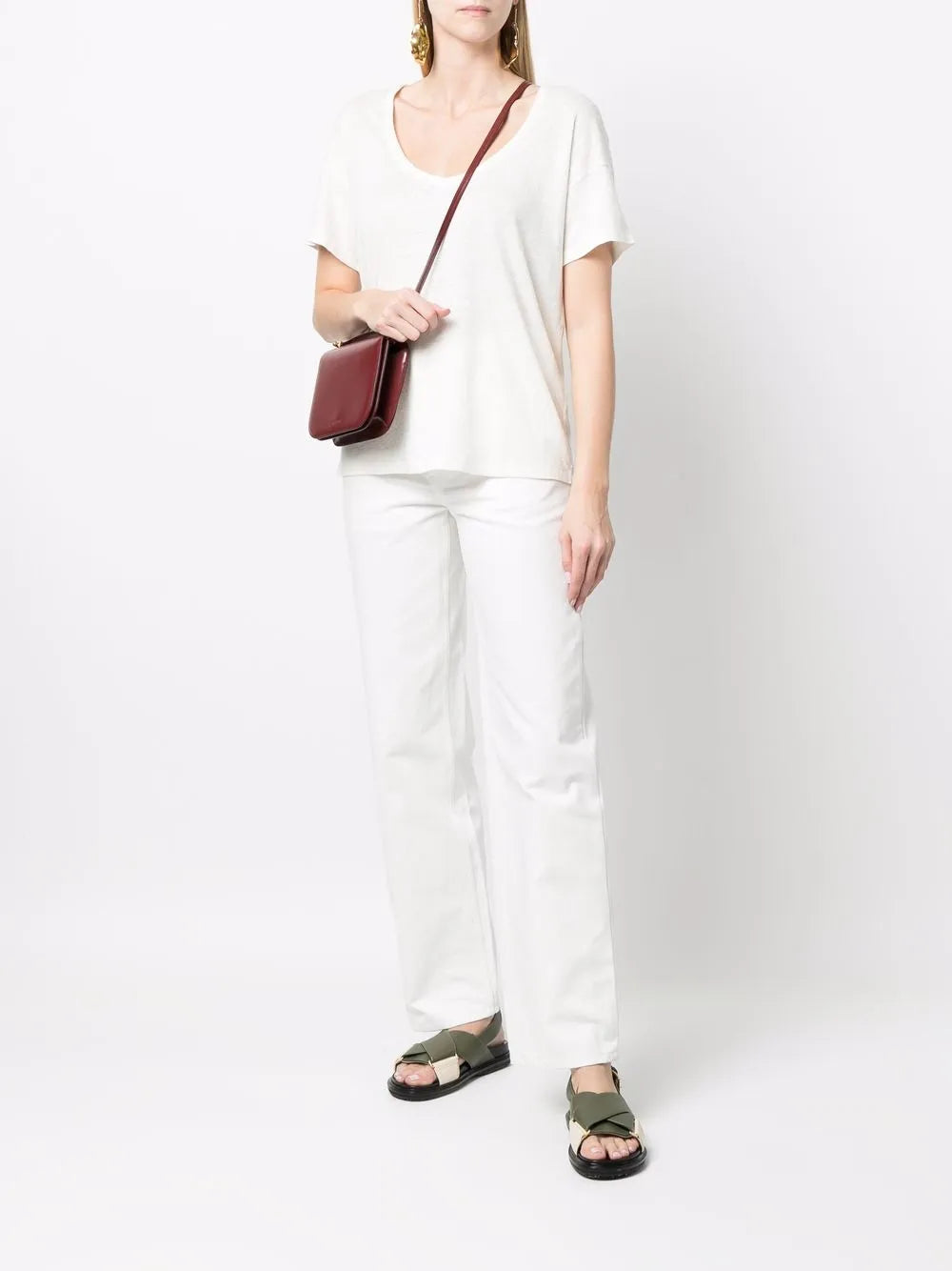 V-Neck Linen T-Shirt
