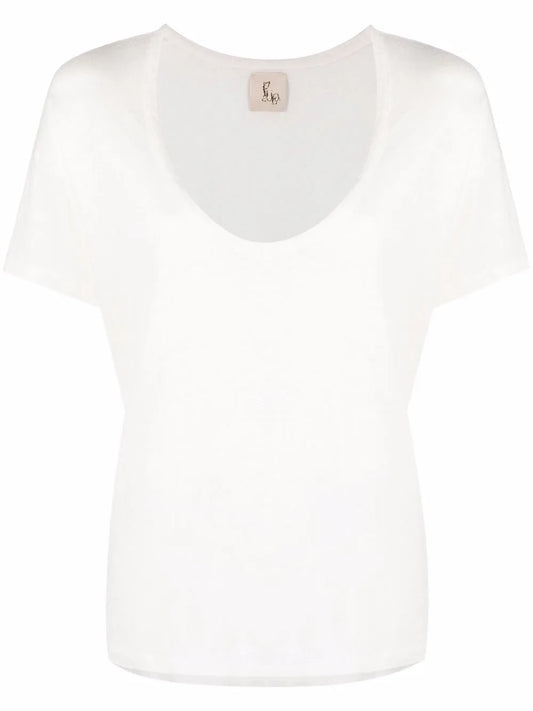 V-Neck Linen T-Shirt