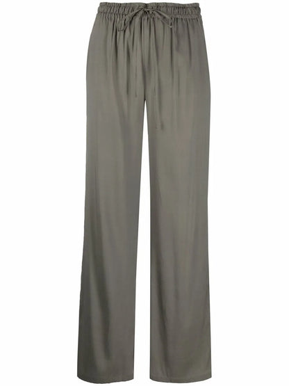 Drawstring Straight-Leg Trousers