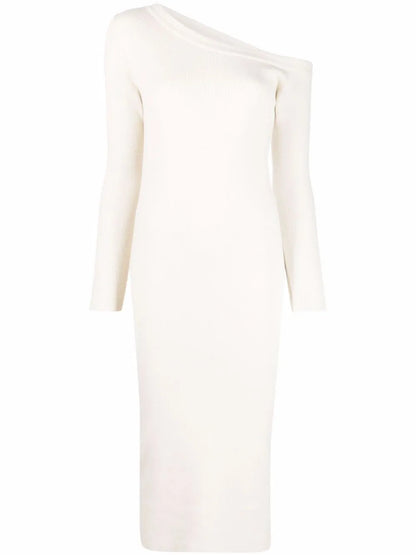 Asymmetric Knit Dress