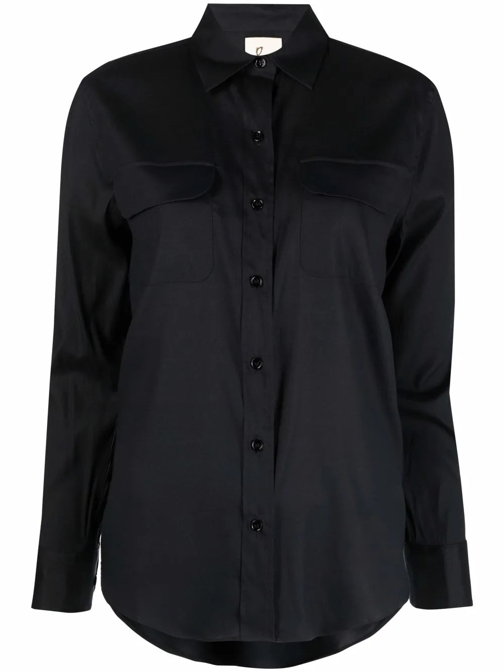Long-Sleeve Silk Shirt