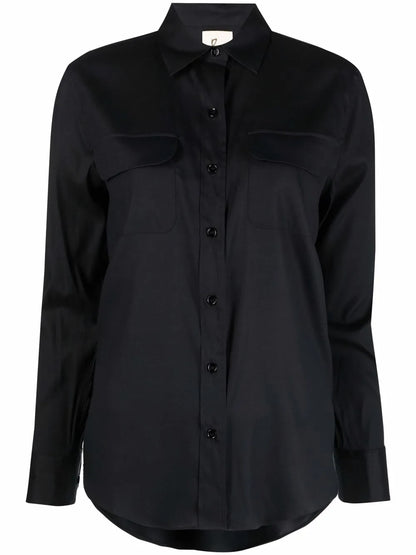 Long-Sleeve Silk Shirt