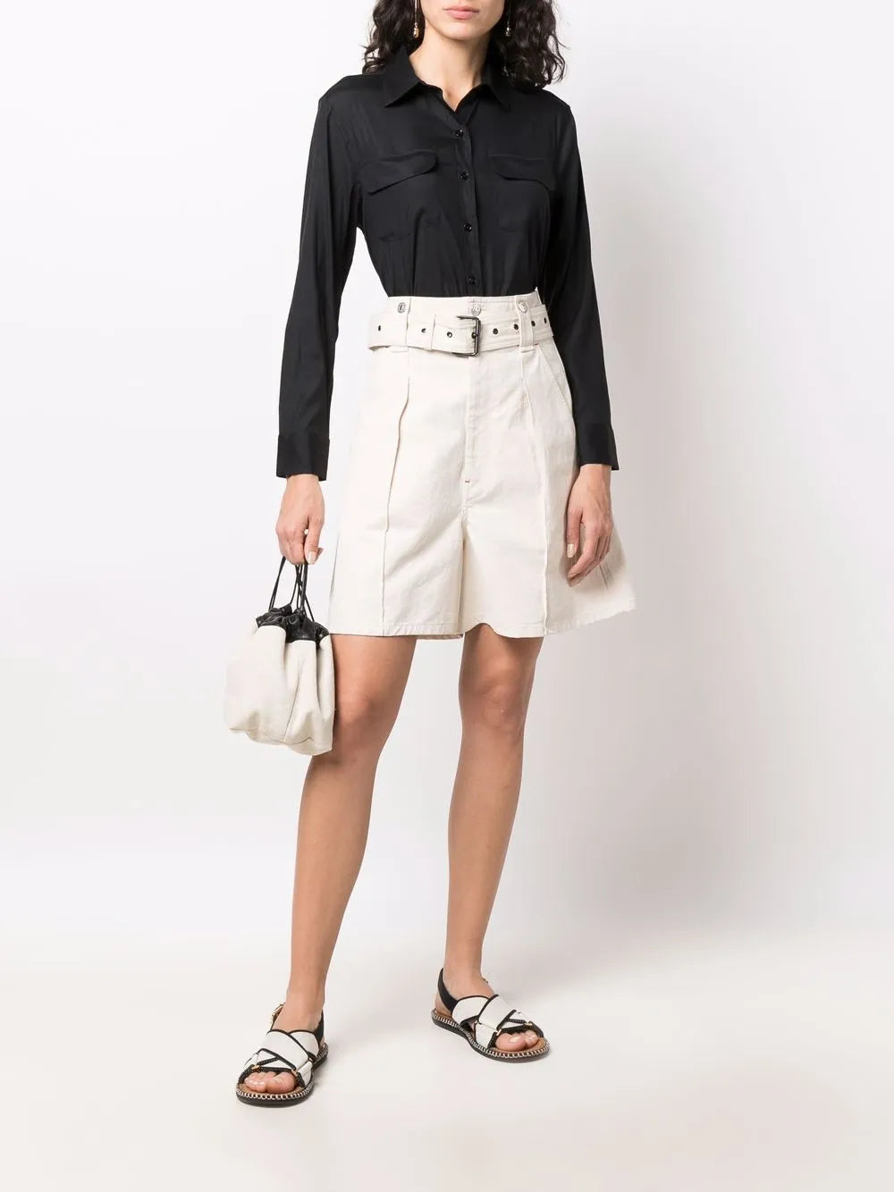 Long-Sleeve Silk Shirt