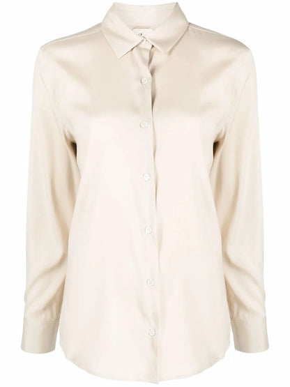 Long-Sleeve Silk Shirt