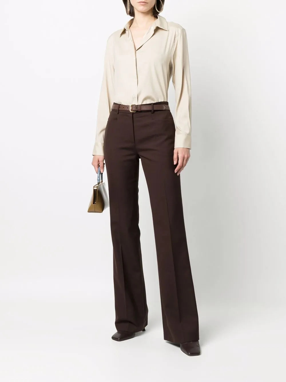 Long-Sleeve Silk Shirt