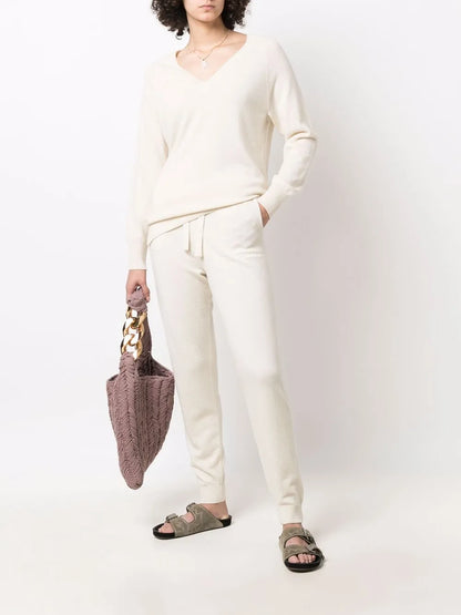 Drawstring Cashmere Leggings