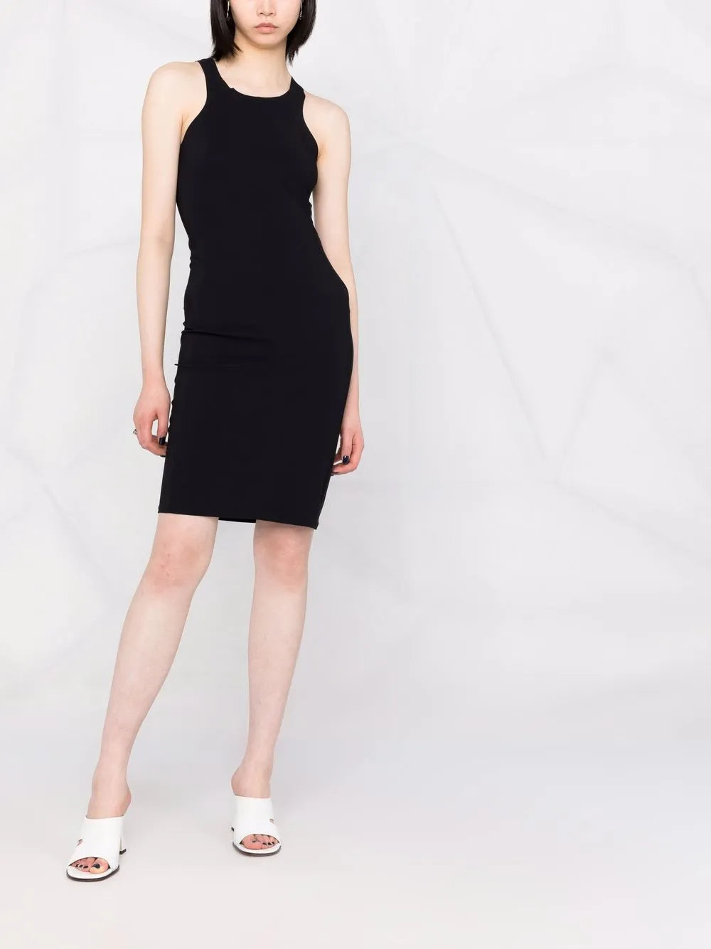 Round-Neck Sleeveless Racer Dress