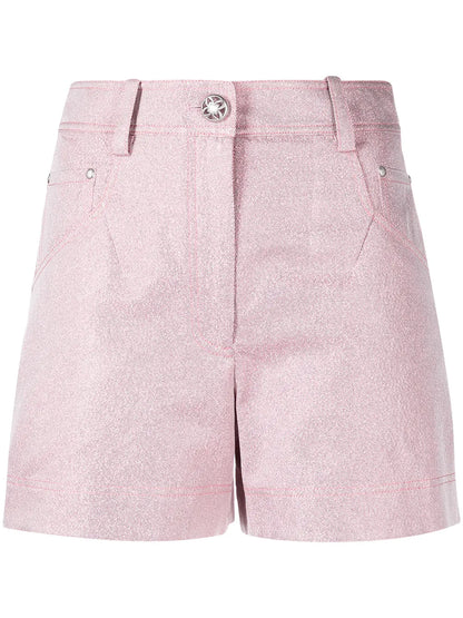 Glittered Denim Shorts