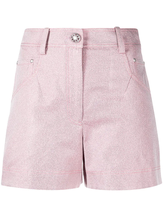 Glittered Denim Shorts