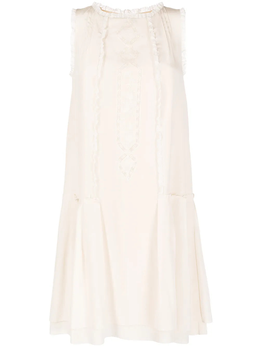 Silk Lace Panelled Dress
