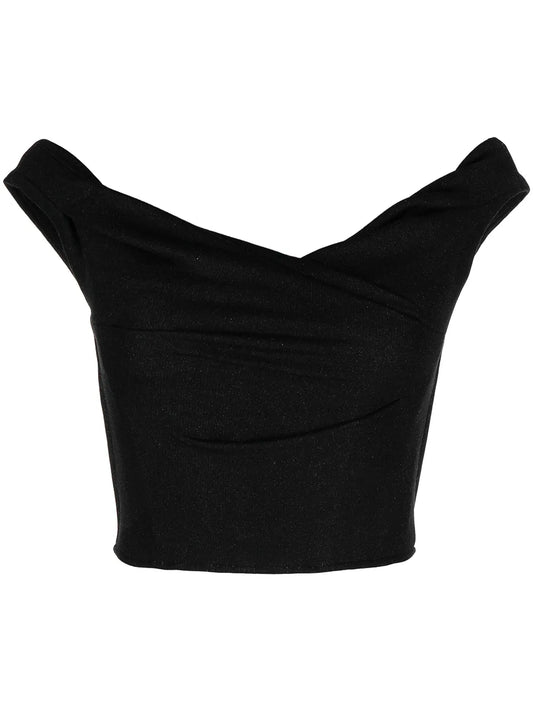 Cowl-Neck Crop Top