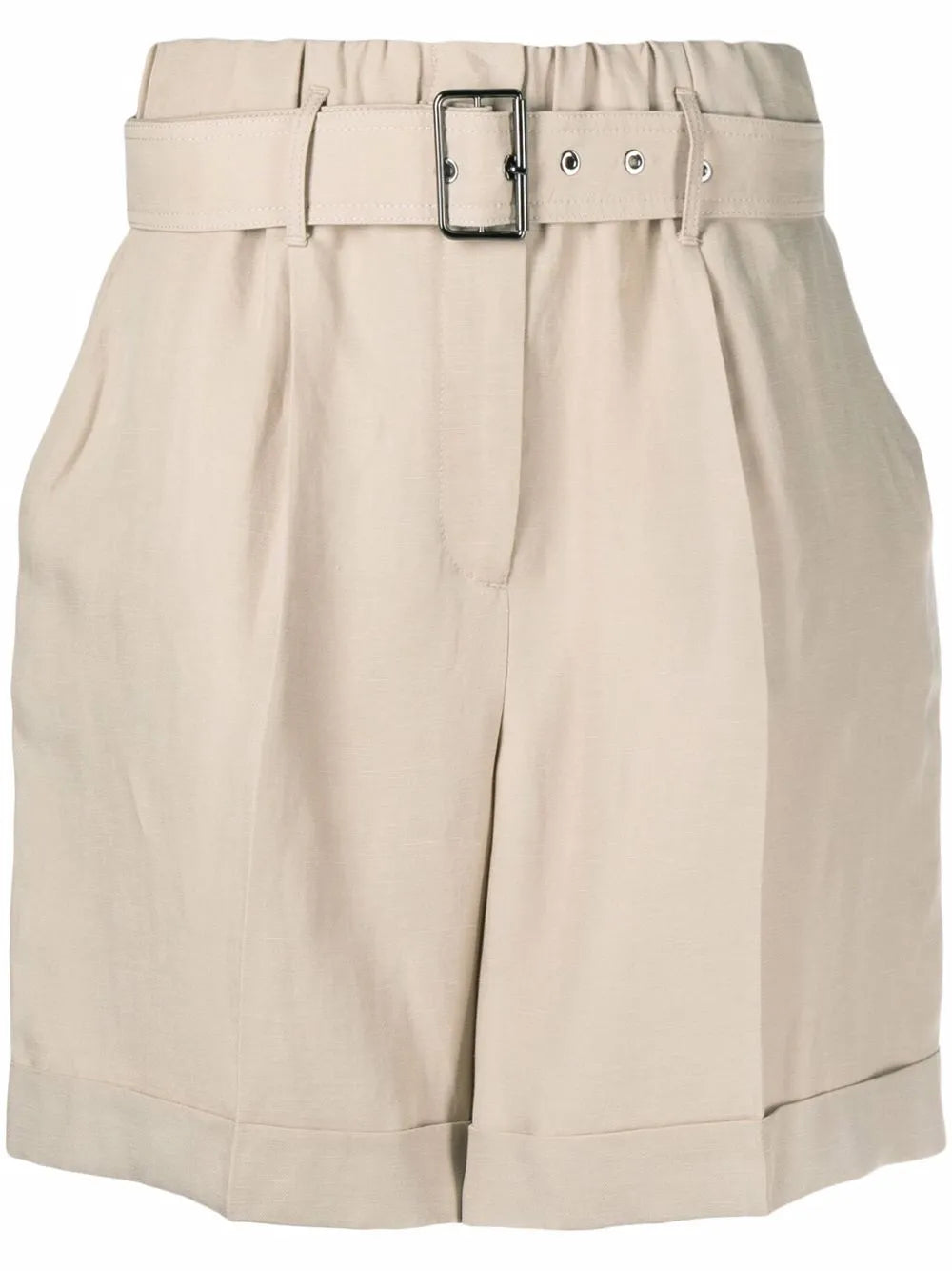 Belted-Waist Shorts