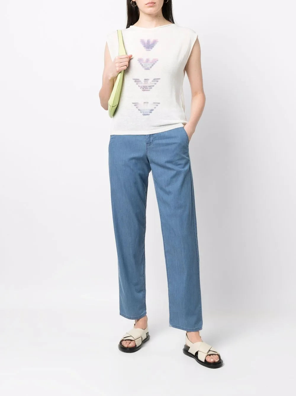 Logo-Print Sleeveless Shirt