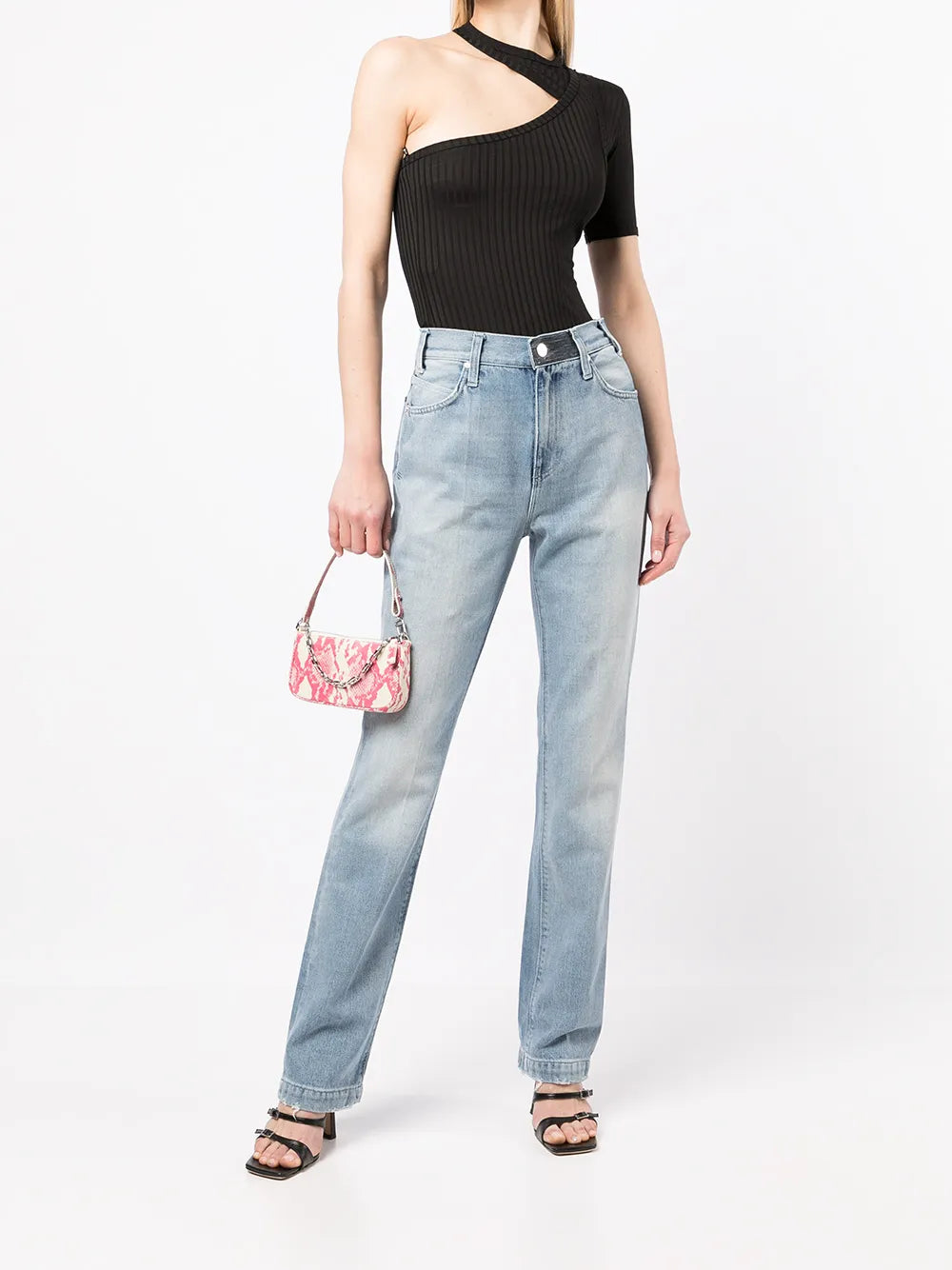 Faded Straight-Leg Jeans