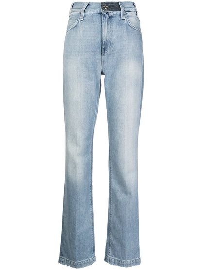 Faded Straight-Leg Jeans