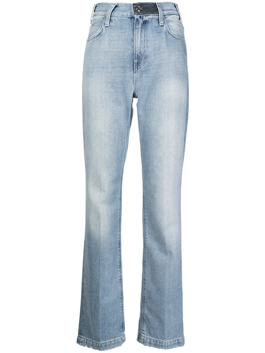 Faded Straight-Leg Jeans