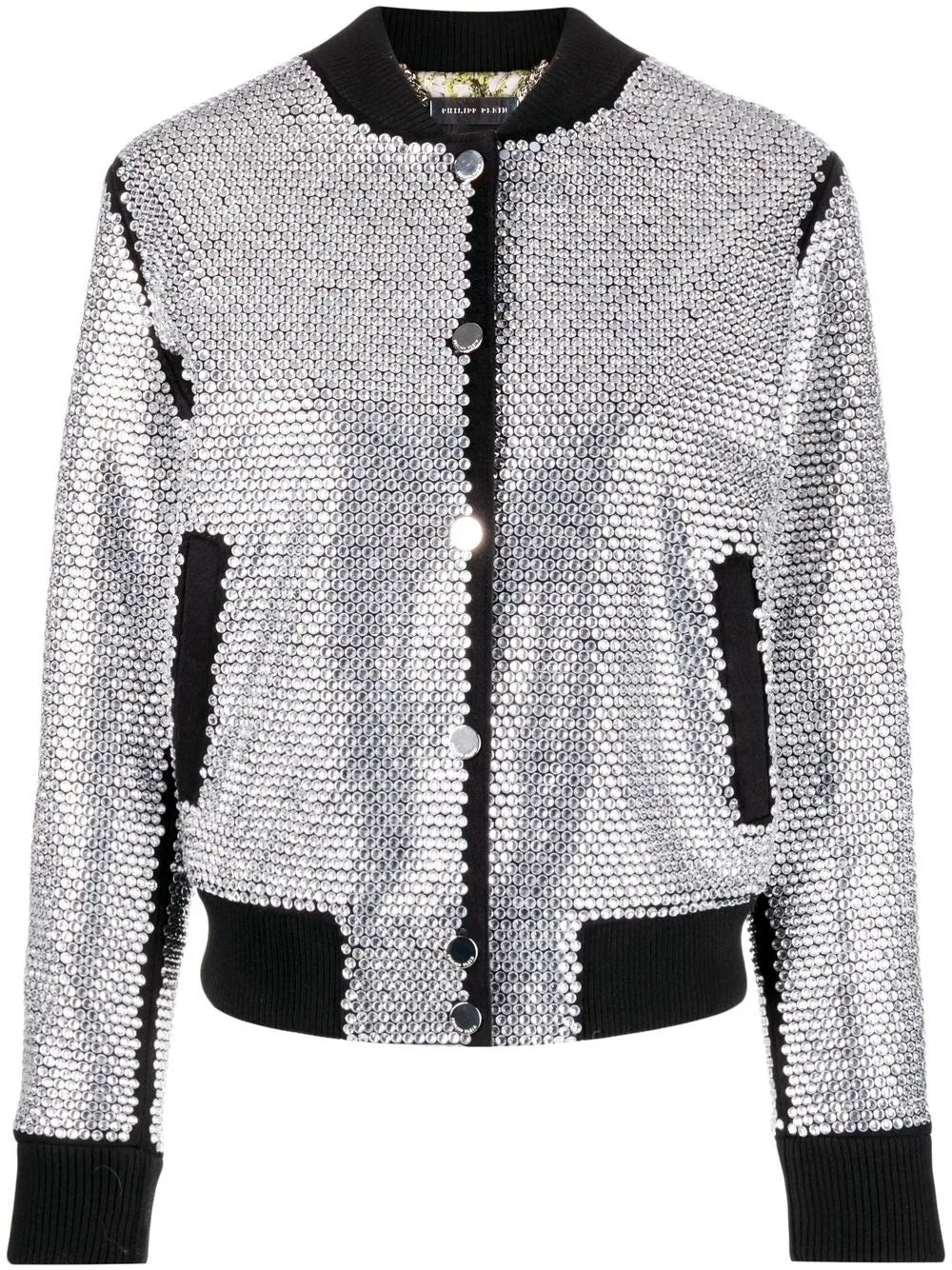 Crystal-Embellished Bomber Jacket