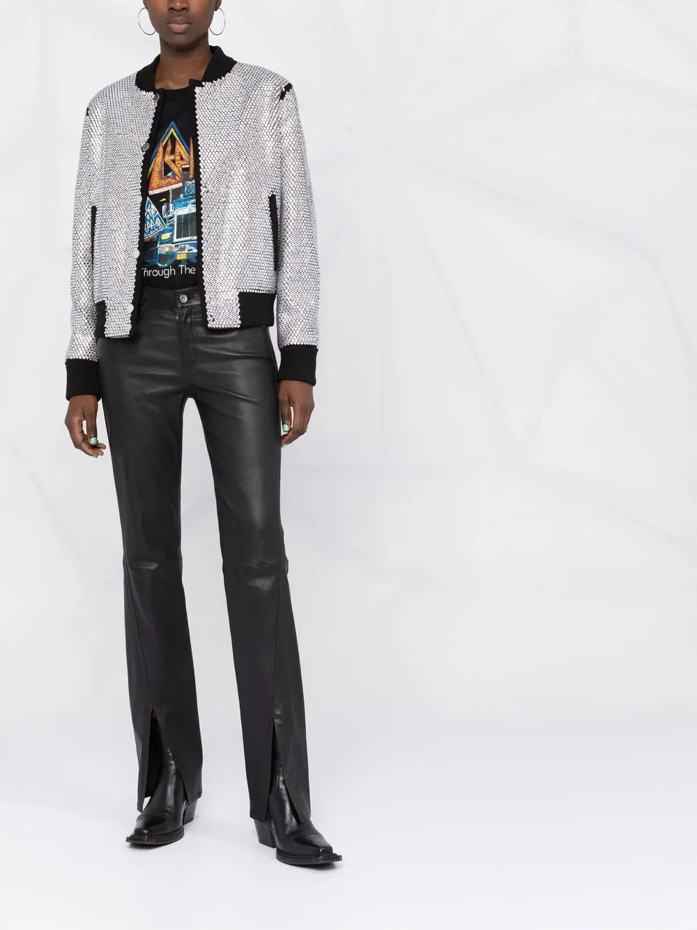 Crystal-Embellished Bomber Jacket