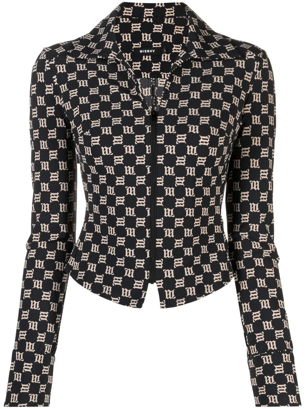 Monogram Zipped Fitted Jacket