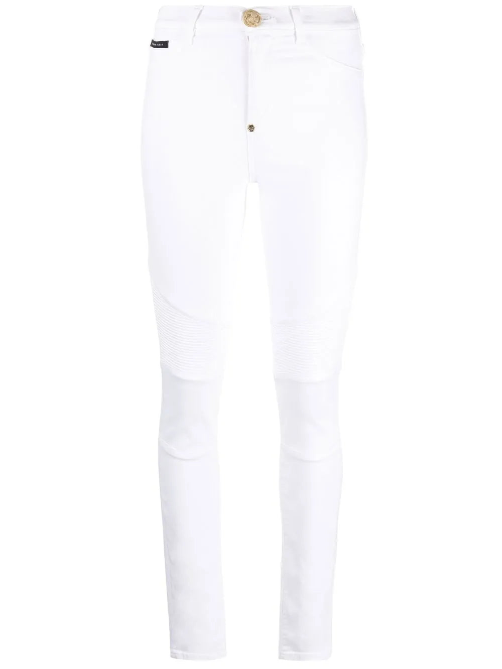 Biker High-Waisted Skinny Jeans