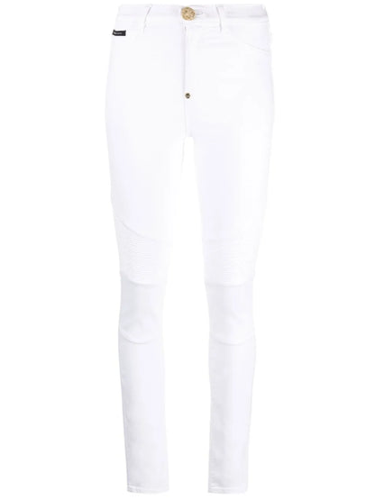 Biker High-Waisted Skinny Jeans