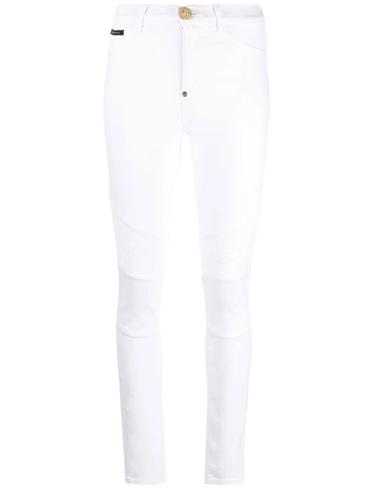 Biker High-Waisted Skinny Jeans