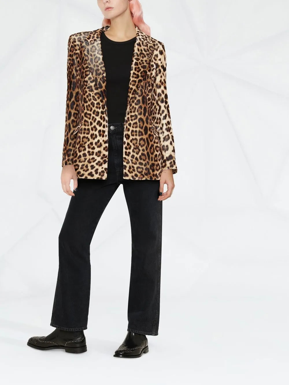Leopard-Print Blazer