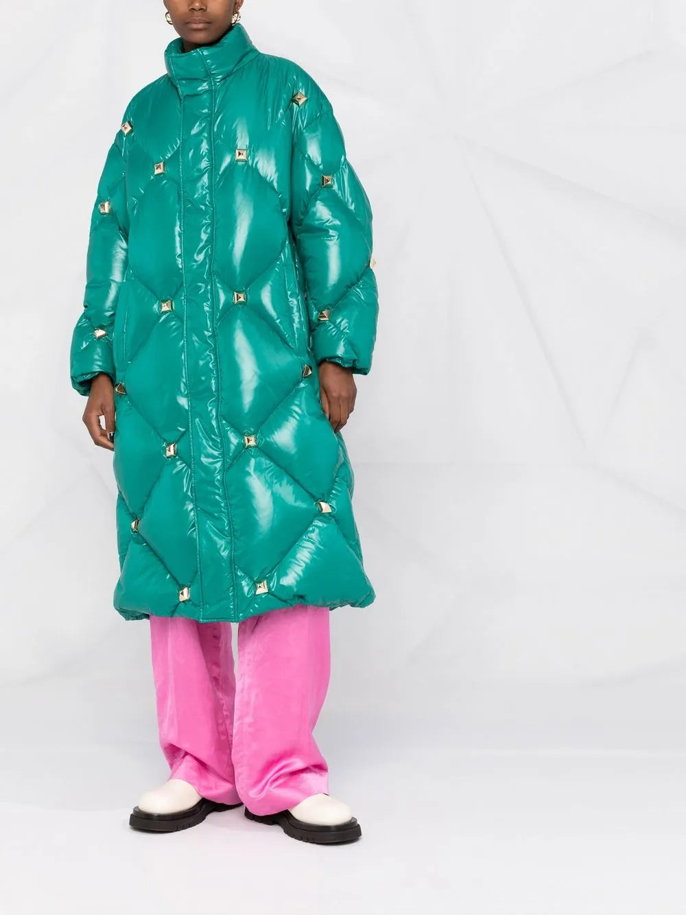 Quilted Studded Padded Coat