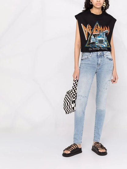 Distressed-Effect Skinny Jeans