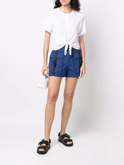 High-Waisted Cargo Shorts