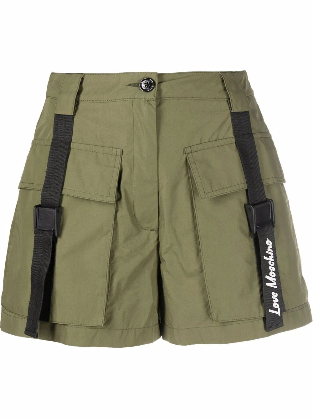 Logo-Tape Pleated Shorts