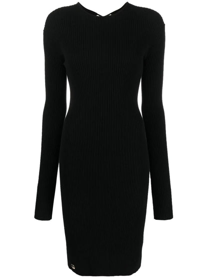 Lace-Up Detailed Midi Dress