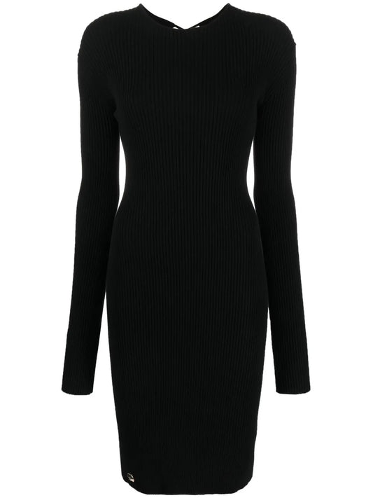 Lace-Up Detailed Midi Dress