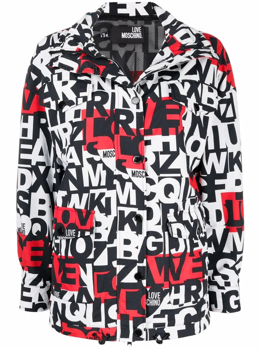 Alphabet-Print Jacket