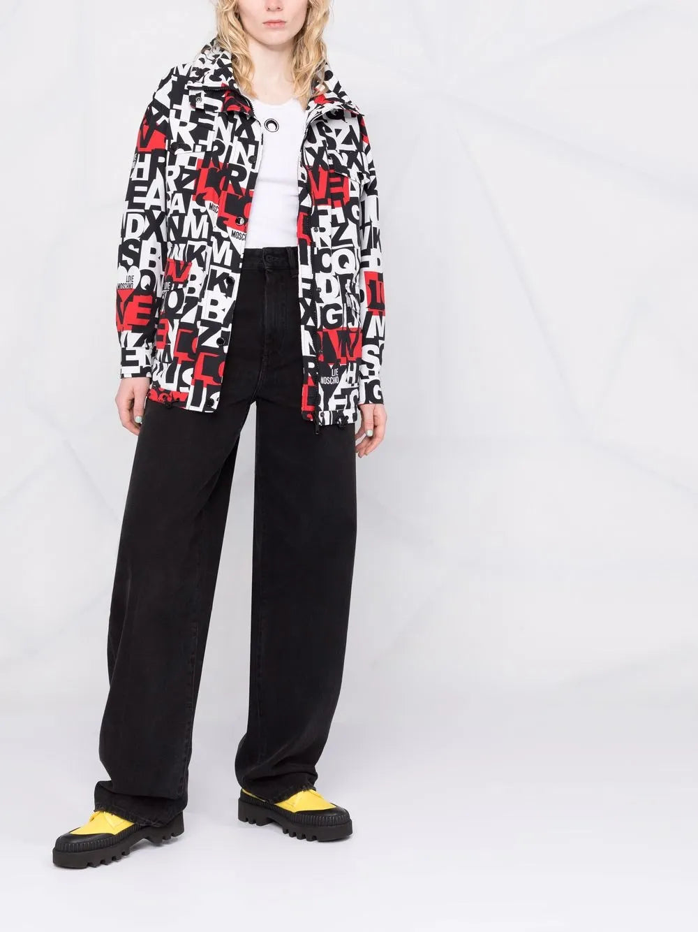 Alphabet-Print Jacket