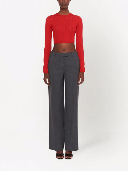 Check-Wool Trousers