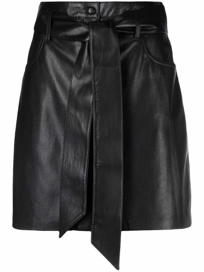 A-Line Belted Mini Skirt
