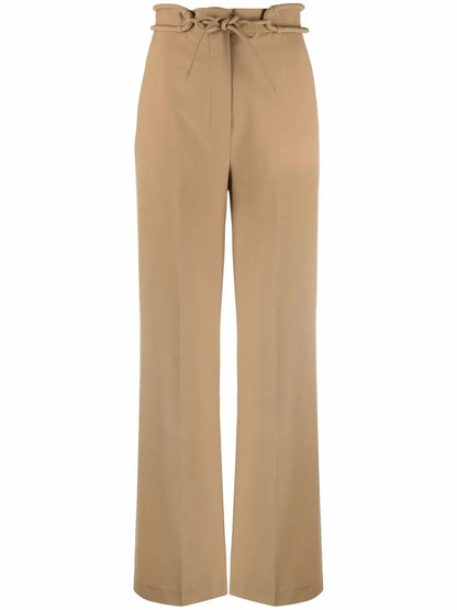 Tie-Waist Wide-Leg Trousers