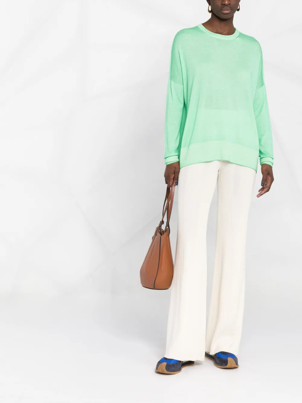 Crew-Neck Fine-Knit Jumper
