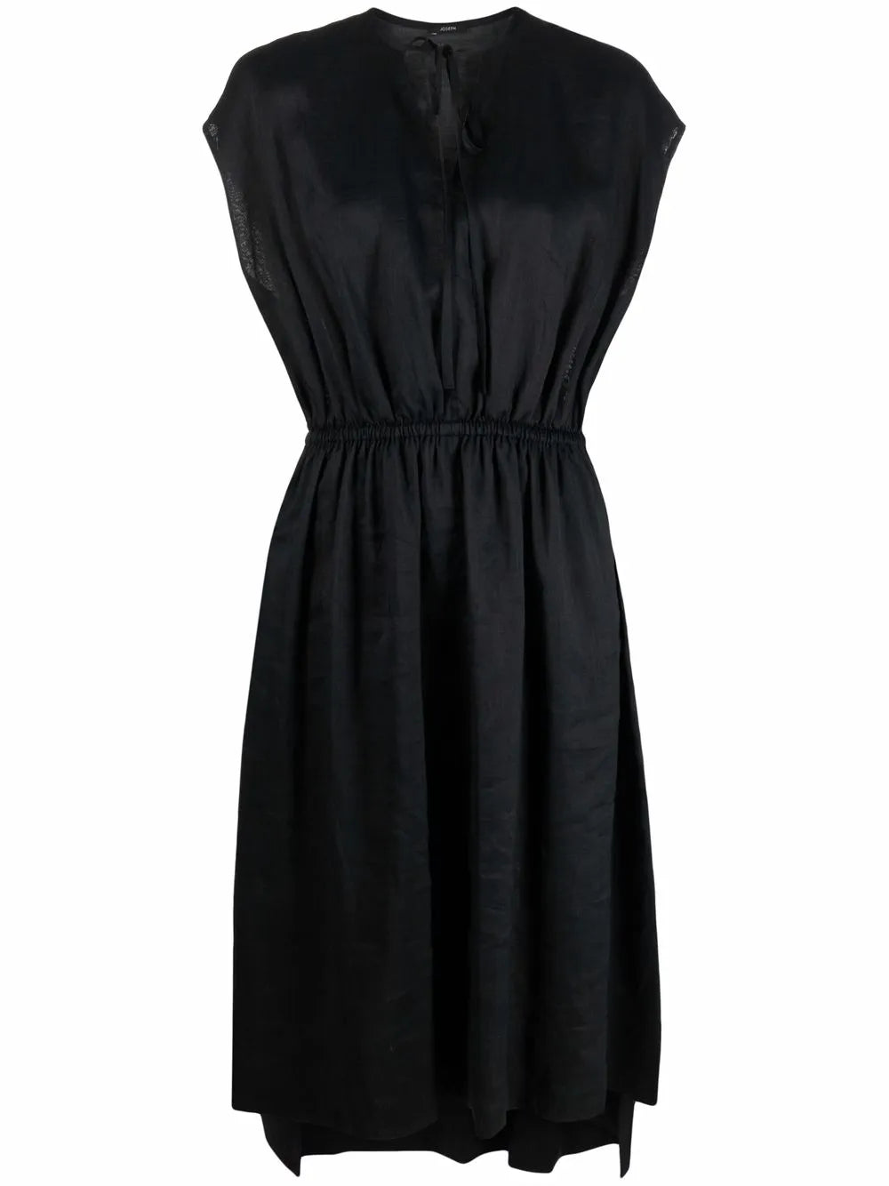 Sleeveless Gathered-Detail Dress