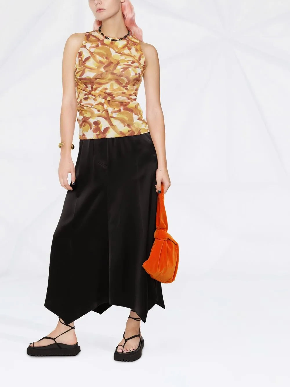 Handkerchief Midi Skirt