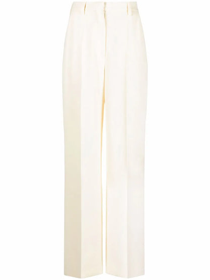 High-Waisted Straight-Leg Tailored Trousers