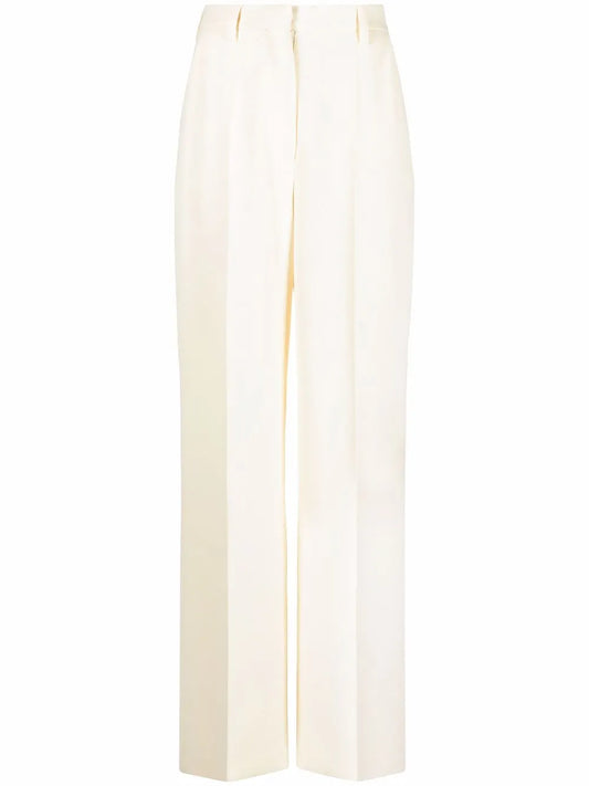 High-Waisted Straight-Leg Tailored Trousers