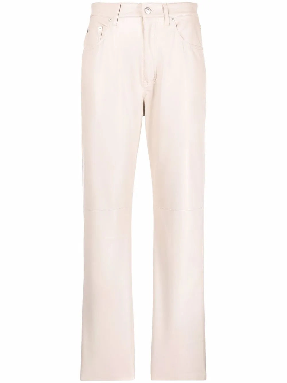 Faux-Leather Straight Leg Trousers