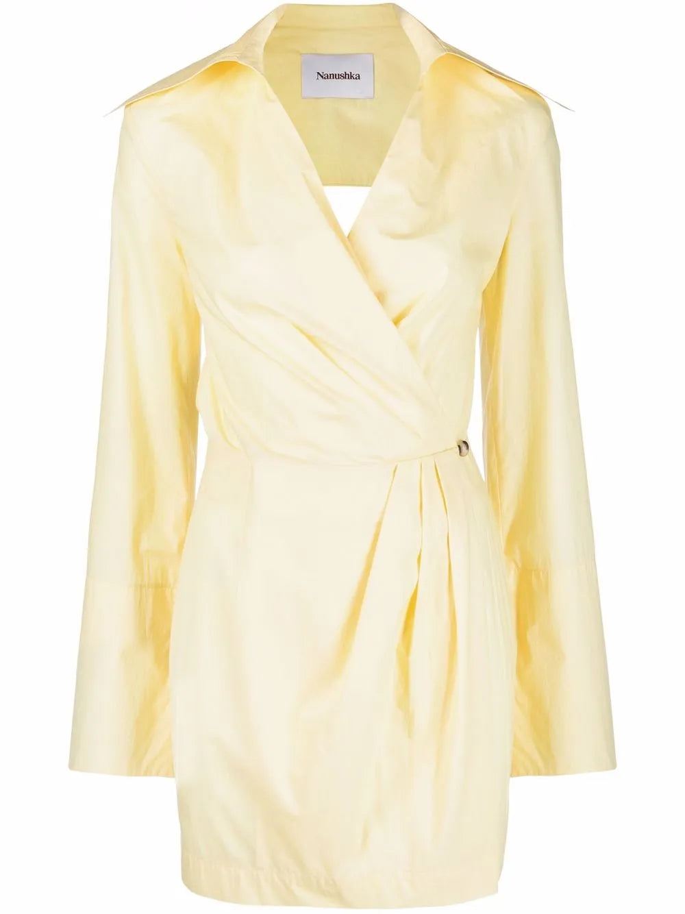 Open-Back Mini Wrap Dress