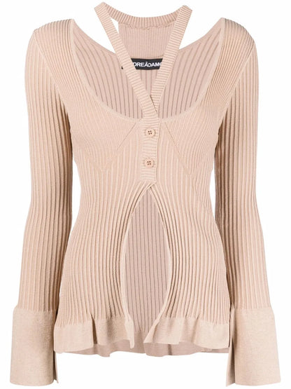 Cut-Out Detail Knit Jumper