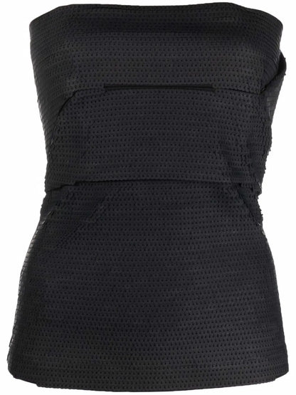 Embroidered Bustier Top