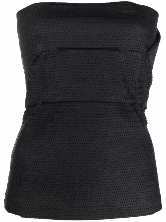 Embroidered Bustier Top