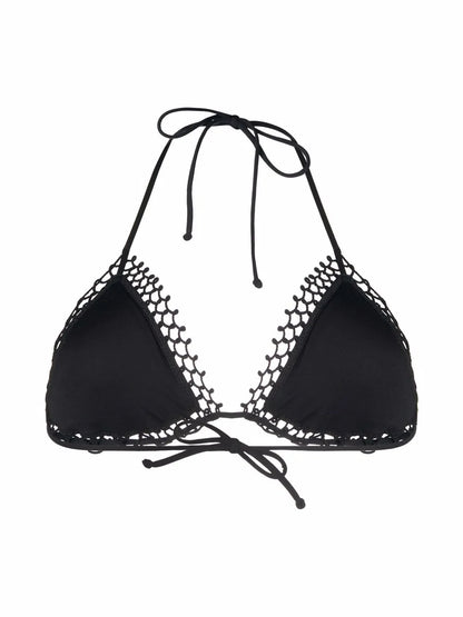 Braided-Detail Halterneck Bikini Top
