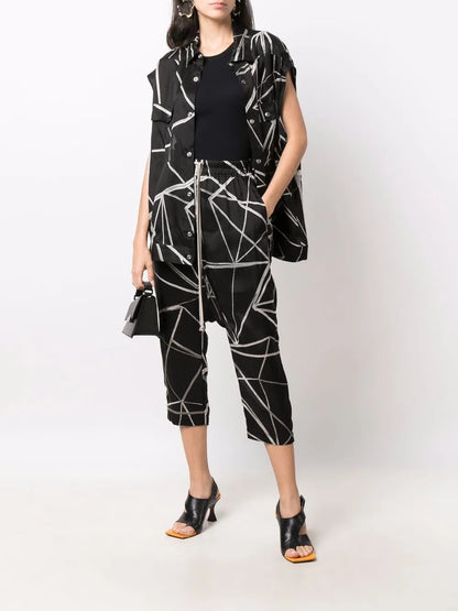 Graphic-Print Overshirt